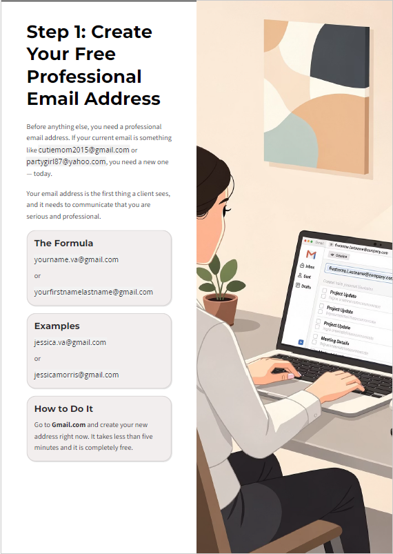 Preview page — Create your free professional email address